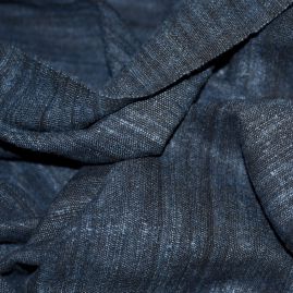 Sjaal van zijde/katoen mix donkerblauw